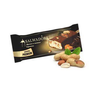 Salwadore эскимо арахисовое с солёной карамелью в молочном шоколаде с арахисом